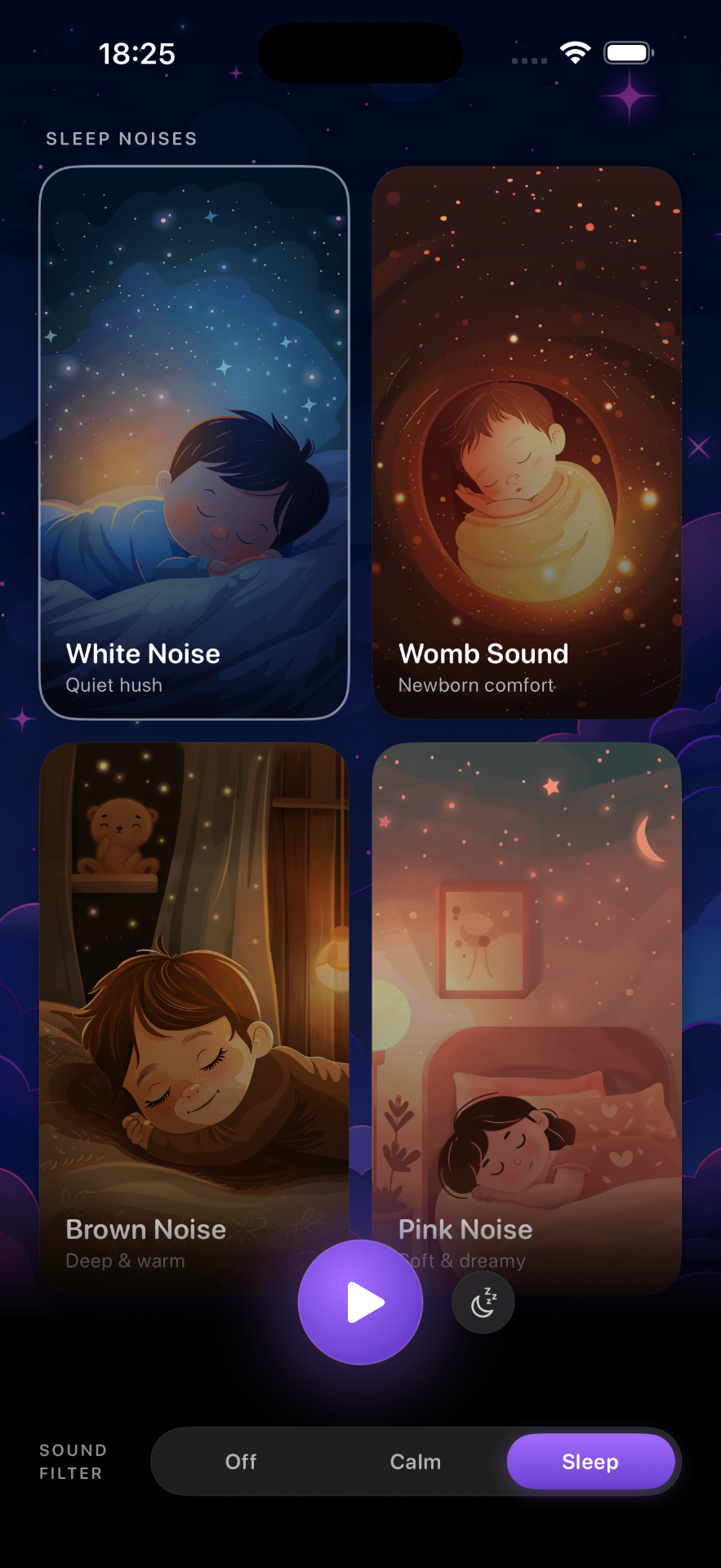 Dodo nature sleep sounds: rain, ocean, fan